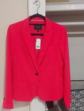 Banana Republic Bright Pink Tailored Single-Button Blazer